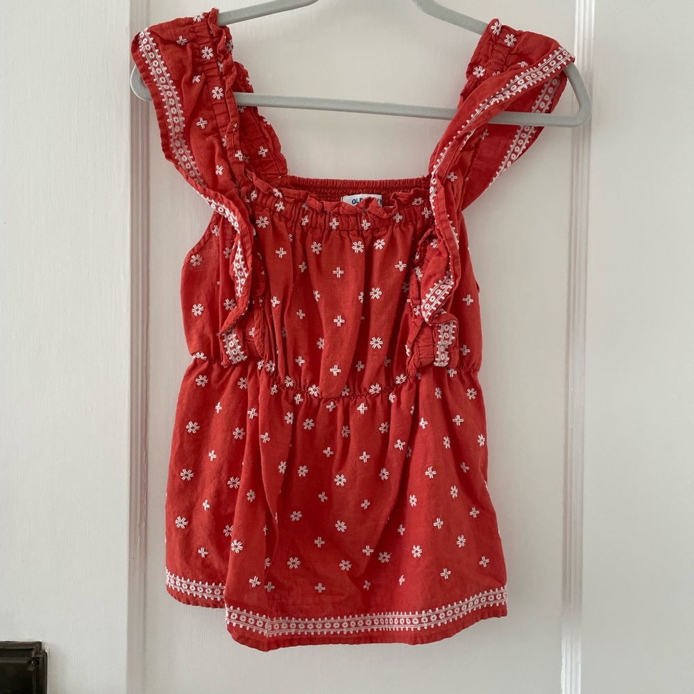 Old Navy Red embroidered Tank size XS
